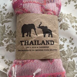 Pink Silk & Cashmere Scarf